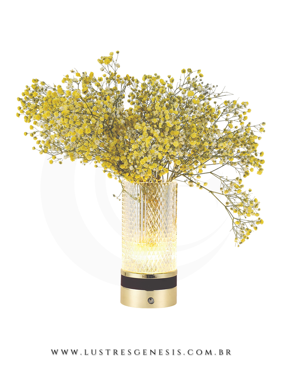 Abajur de Cabeceira LED Metal Dourado Acrilico Dimerizavel Bivolt, Quarto, Sala, Quarto de casal, Suite Master